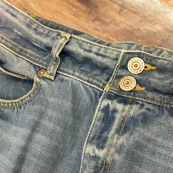 Banana Republic Selvedge Denim Wide Straight Leg Jeans 34" Waist 28" Inseam - Picture 4 of 8